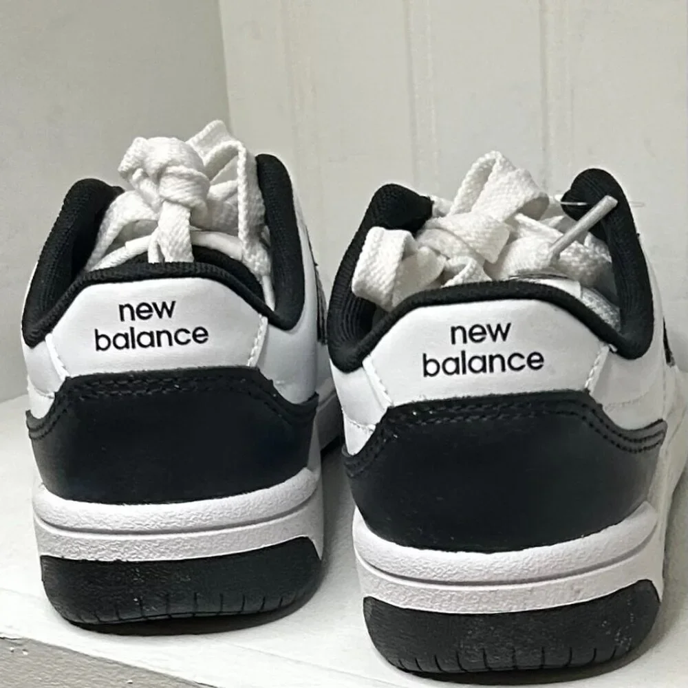 New Balance BB80 Court Sneaker - Kids' in White & Black Size 3W
